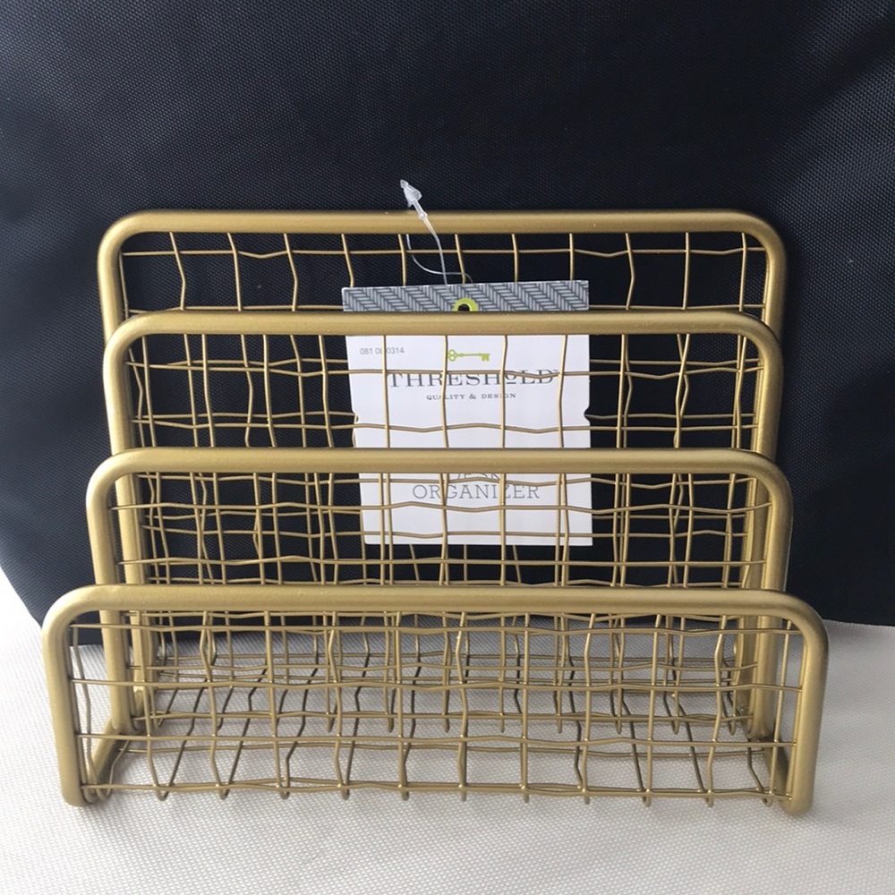 3 Section Metal Desk Organizer